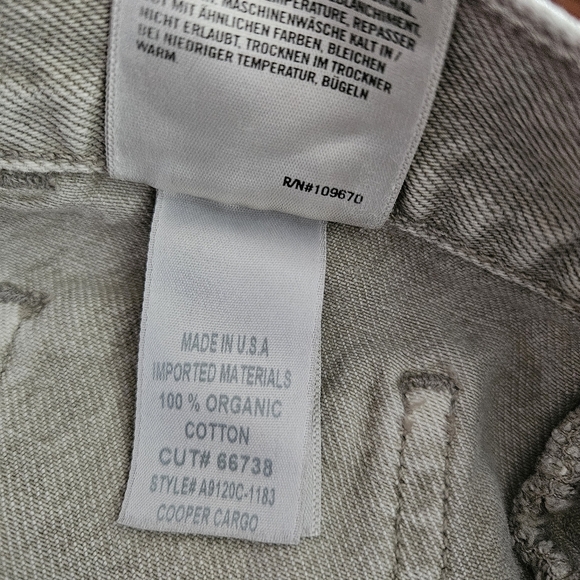 Agolde Taupe Cooper Cargo Pants In Drab NWT - Picture 9 of 10